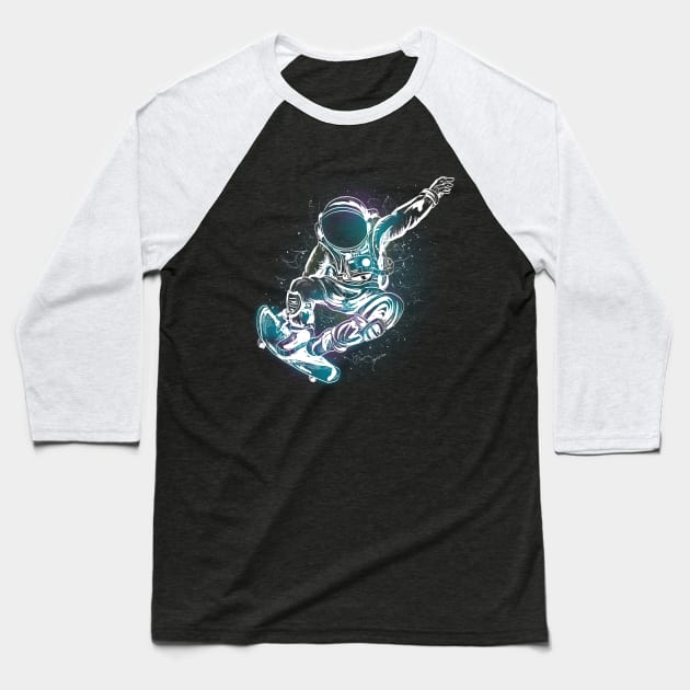 astronaut skateboard Baseball T-Shirt by daizzy